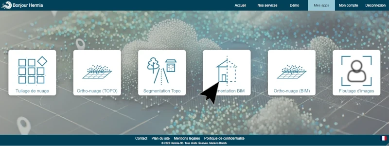 Sélection de l'application 'Segmentation BIM'